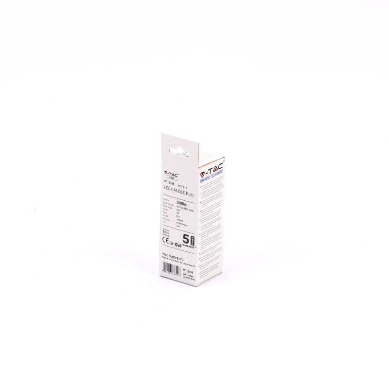 LED Bulb - SAMSUNG CHIP 7W E14 Plastic Candle 3000K