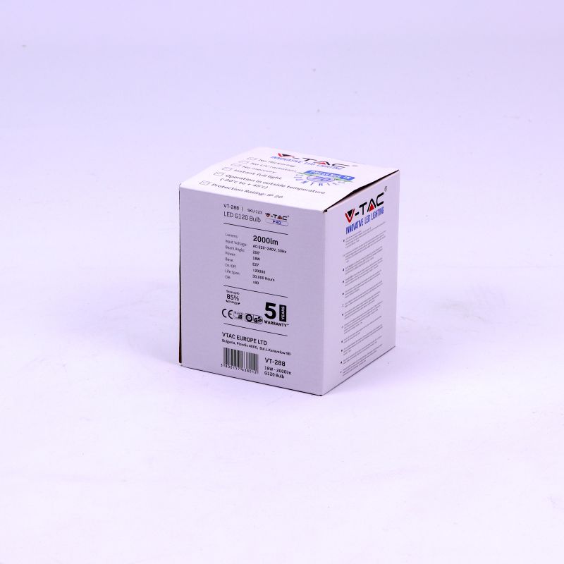 LED Bulb - SAMSUNG CHIP 18W E27 G120 Plastic 2000LM 3000K