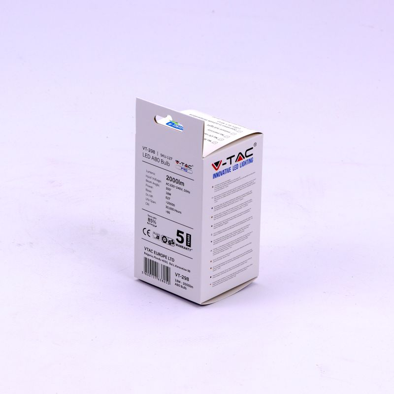 LED Bulb - SAMSUNG CHIP 18W E27 A80 Plastic 4000K