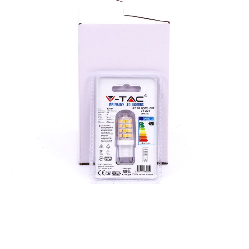 LED Spotlight SAMSUNG CHIP - G9 3W Plastic 3000K