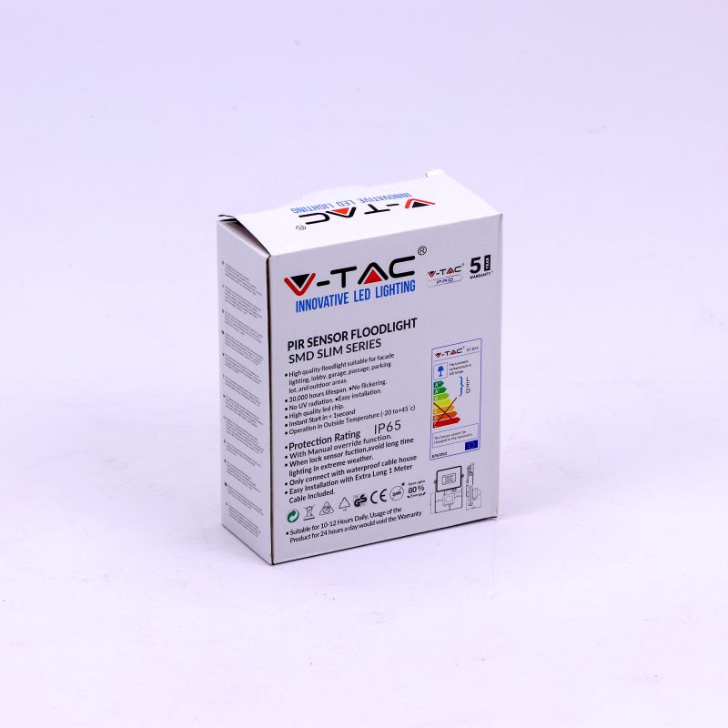 10W LED Sensor Floodlight SAMSUNG CHIP Cut-OFF Function Black Body 4000K