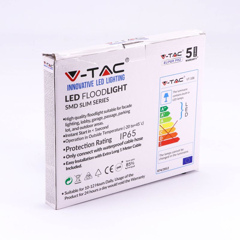 100W LED Floodlight SMD SAMSUNG CHIP G2 SLIM White Body 4000K 