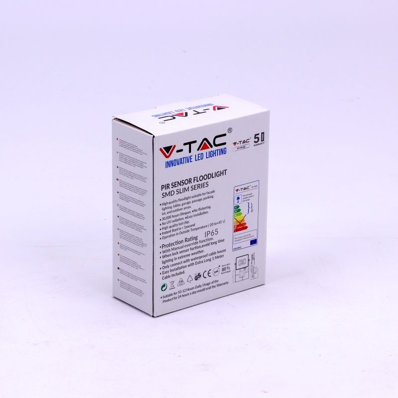 10W LED Sensor Floodlight SAMSUNG CHIP Cut-OFF Function Black Body 3000K