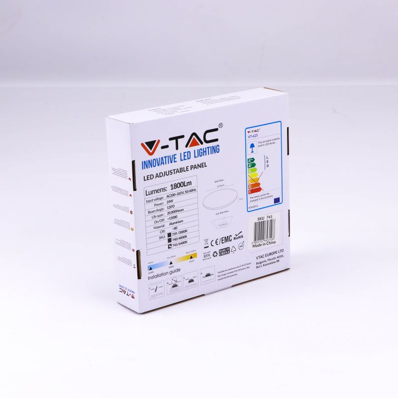 24W LED Adjustable Panel SAMSUNG CHIP Round 6400K