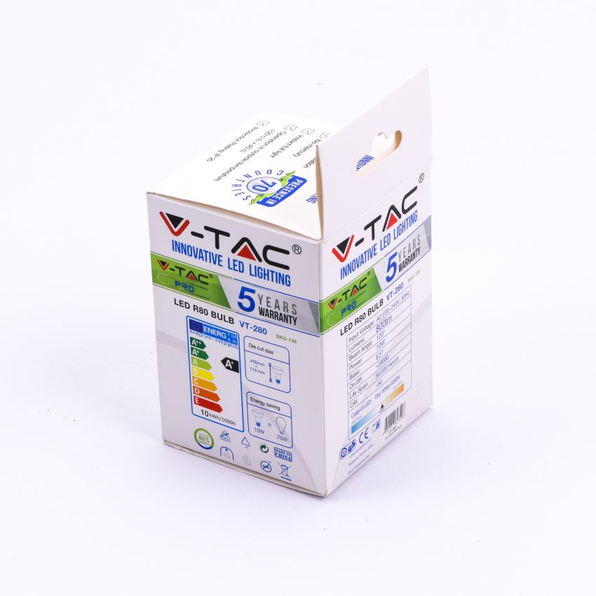 LED Bulb - SAMSUNG CHIP 11W E27 R80 Plastic 4000K