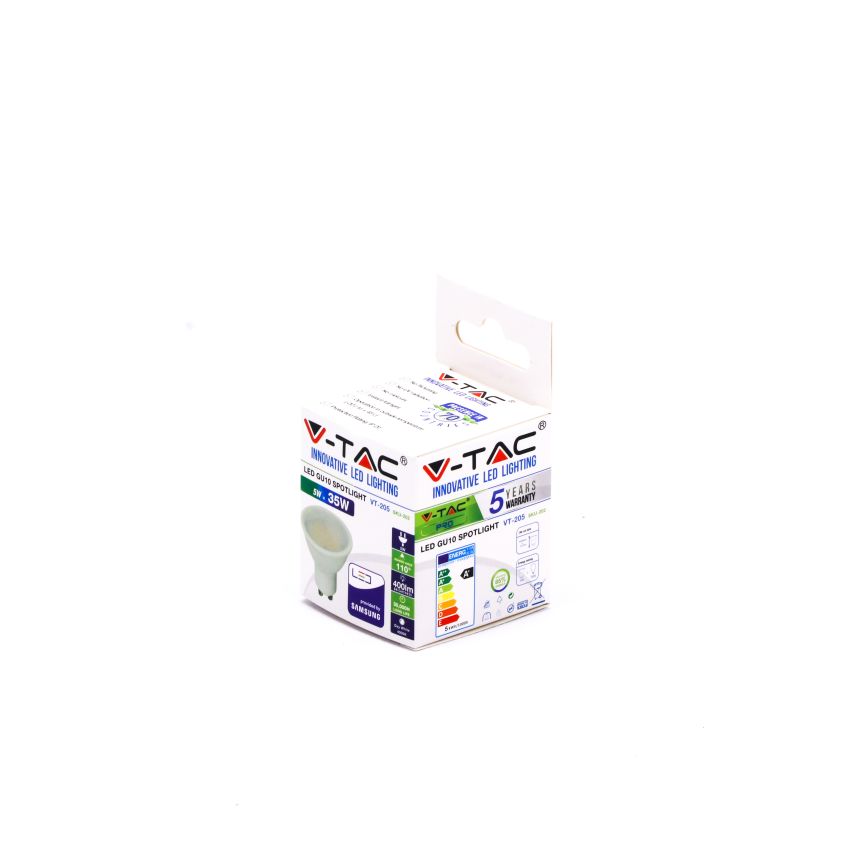 LED Spotlight SAMSUNG CHIP - GU10 4.5W Smooth Plastic 110В°D 4000K