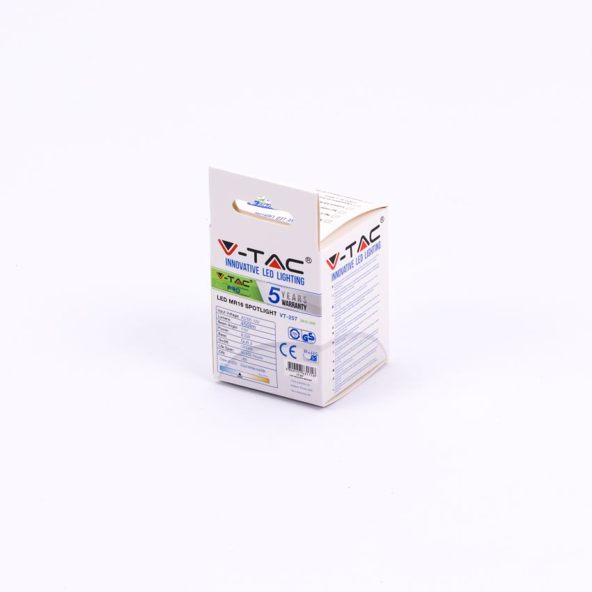 LED Spotlight SAMSUNG CHIP - GU5.3 6W MR16 Riple Plastic 110В° 6000K