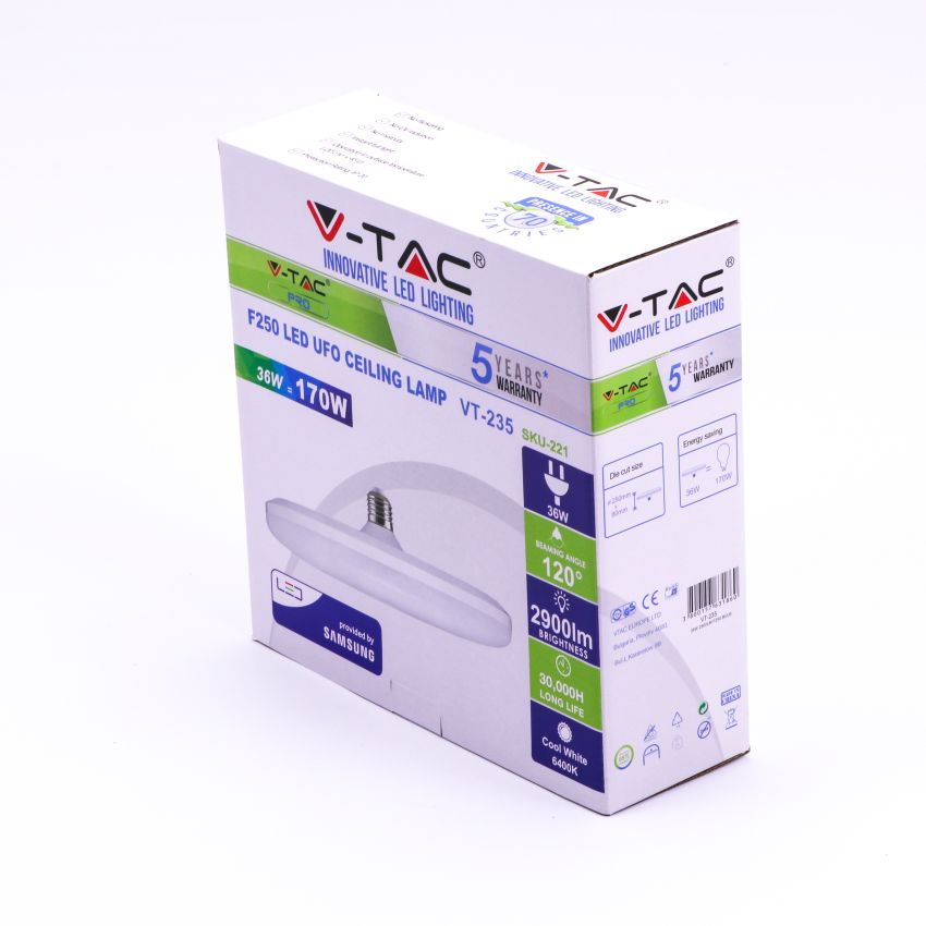 LED Bulb - SAMSUNG CHIP 36W E27 UFO F250 6400K