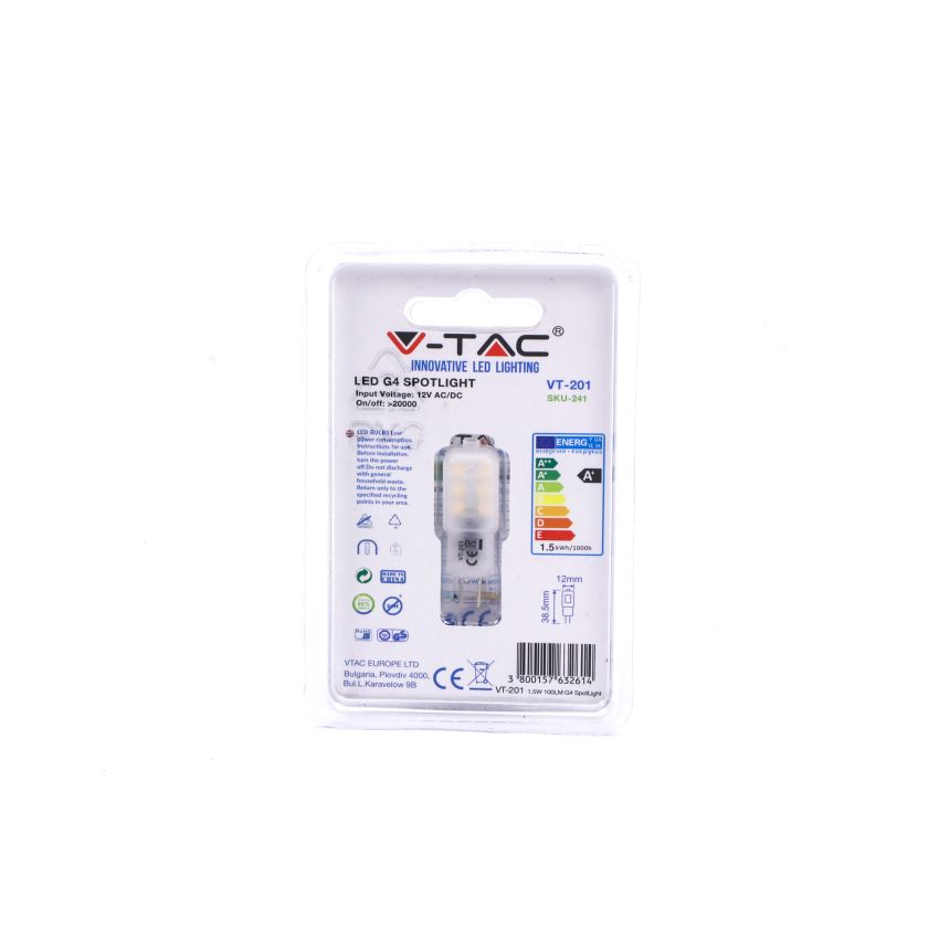 LED Spotlight SAMSUNG CHIP - G4 1.1W Plastic 3000K 