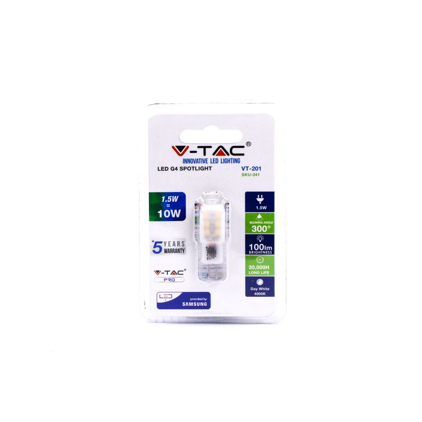 LED Spotlight SAMSUNG CHIP - G4 1.1W Plastic 4000K 