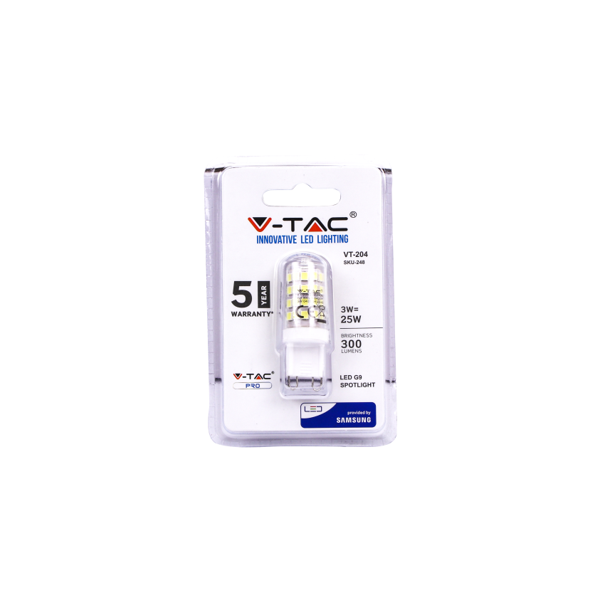 LED Spotlight SAMSUNG CHIP - G9 3W Plastic 6400K 