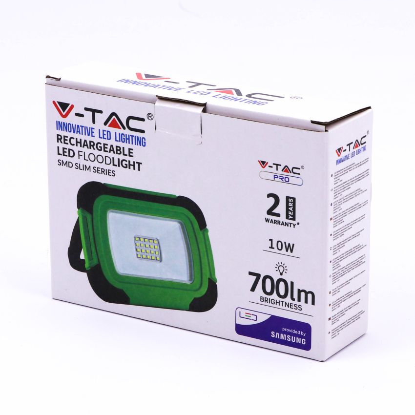 10W LED Floodlight Rechargeable SAMSUNG CHIP USB + SOS Function IP44 6400