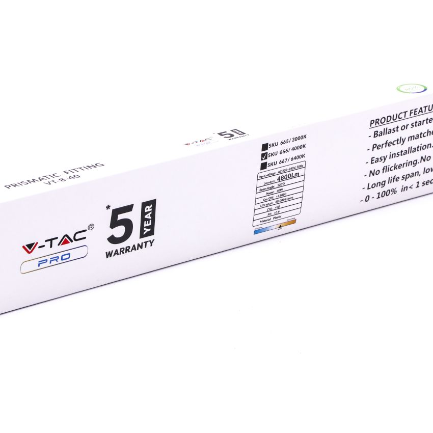 40W LED Grill Fitting SAMSUNG CHIP 120cm 100LM/WATT 3000K