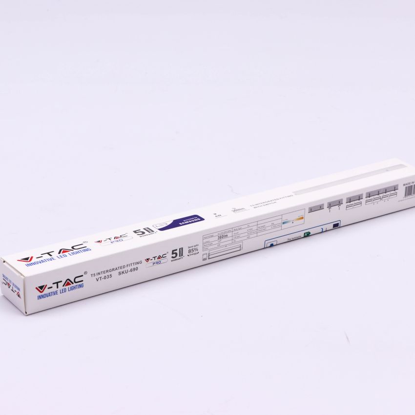 4W LED Batten Fitting Square SAMSUNG CHIP T5 30cm 4000K