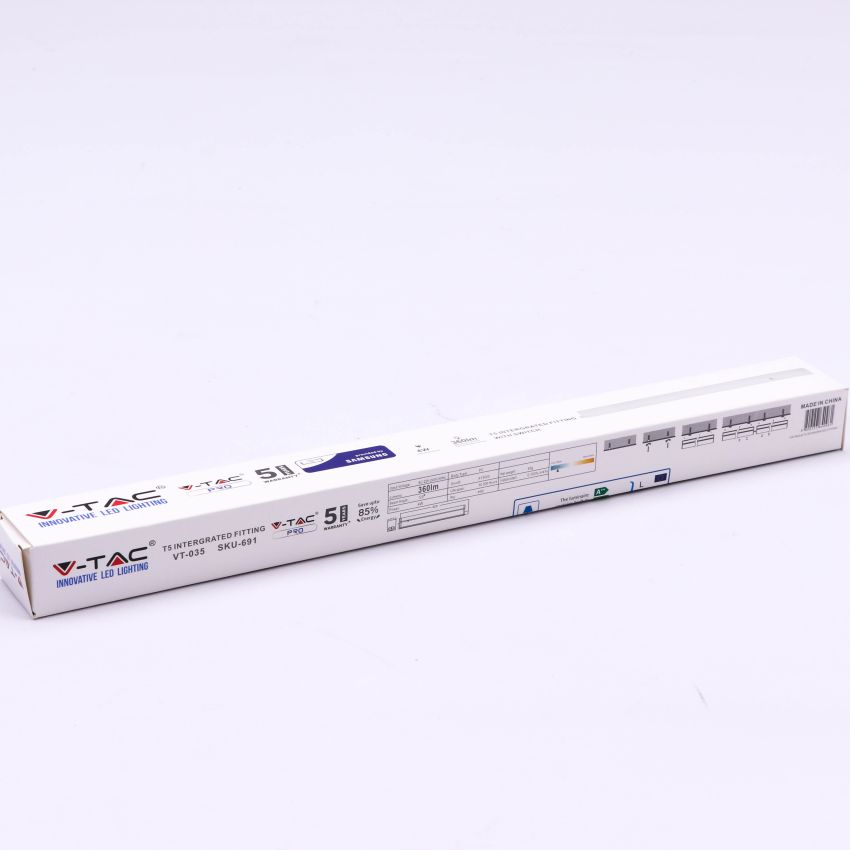 4W LED Batten Fitting Square SAMSUNG CHIP T5 30cm 6400K