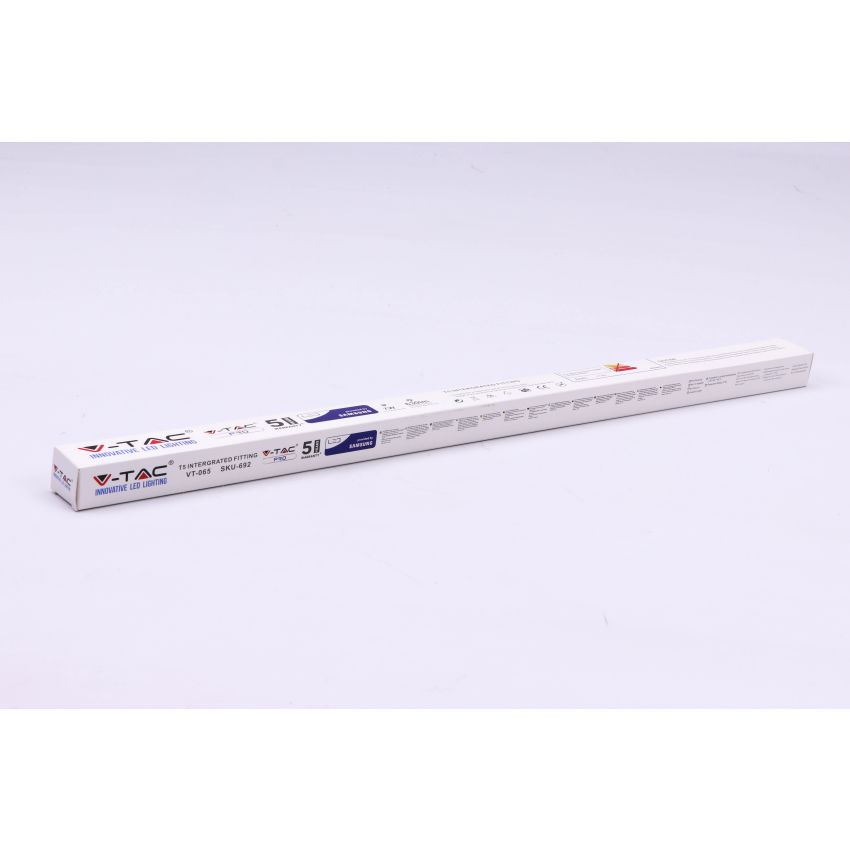 7W LED Batten Fitting Square SAMSUNG CHIP T5 60cm 3000K