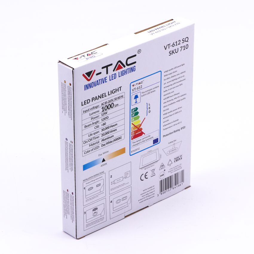 12W LED Panel Premium SAMSUNG CHIP Square 4000K