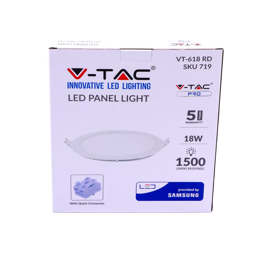 18W LED Panel Premium SAMSUNG CHIP Round 4000K