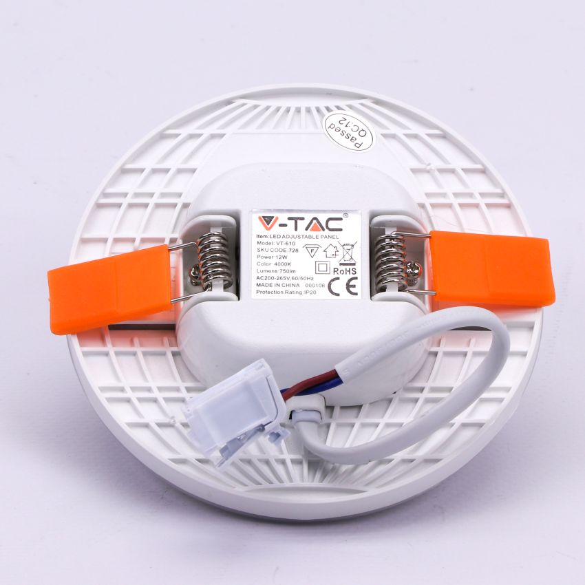 12W LED Adjustable Panel SAMSUNG CHIP Round 4000K