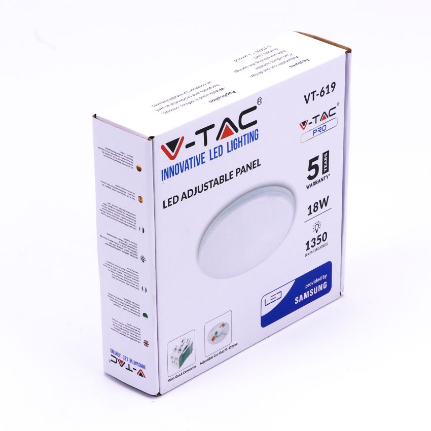 18W LED Adjustable Panel SAMSUNG CHIP Round 6400K