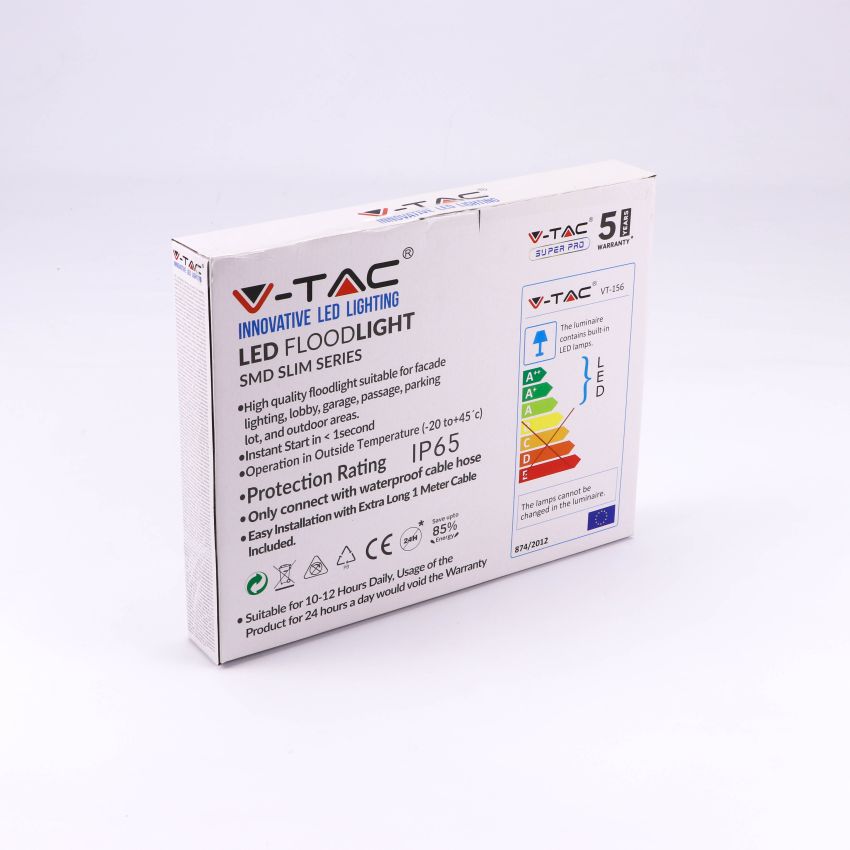 150W LED Floodlight SMD SAMSUNG CHIP SLIM G2 Black Body 6400K 