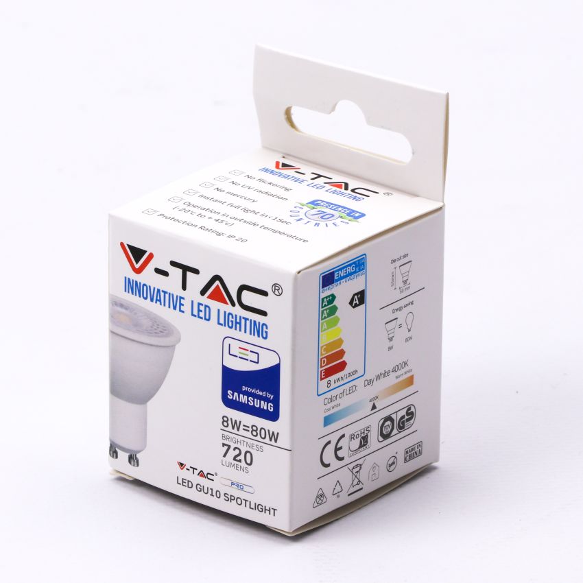 LED Spotlight SAMSUNG CHIP - GU10 7.5W 110В° With Lens 4000K